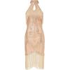 imageBABEYOND 1920s Flapper Dress Long Fringed Gatsby Dress Vintage Art Deco DressRosegold