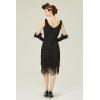 imageBABEYOND 1920s Flapper Dress Roaring 20s Great Gatsby Costume Dress Fringed Embellished DressBlack