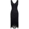 imageBABEYOND 1920s Flapper Dress Roaring 20s Great Gatsby Costume Dress Fringed Embellished DressBlack