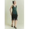 imageBABEYOND 1920s Flapper Dress Roaring 20s Great Gatsby Costume Dress Fringed Embellished DressGreen