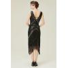 imageBABEYOND 1920s Flapper Dress V Neck Sequin Beaded Dress Roaring 20s Gatsby Fringe Party DressBlack  Colorful Sequins