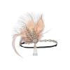 imageBABEYOND 1920s Flapper Feather Headband Roaring 20s Showgirl Gatsby HeadpieceChampagne