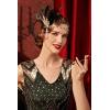 imageBABEYOND 1920s Flapper Feather Headband Roaring 20s Showgirl Gatsby HeadpiecePeacock Black