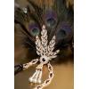 imageBABEYOND 1920s Flapper Feather Headband Roaring 20s Showgirl Gatsby HeadpiecePeacock Black