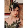 imageBABEYOND 1920s Flapper Feather Headband Roaring 20s Showgirl Gatsby HeadpiecePeacock Green