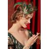 imageBABEYOND 1920s Flapper Feather Headband Roaring 20s Showgirl Gatsby HeadpiecePeacock Green