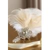 imageBABEYOND 1920s Flapper Feather Headband Roaring 20s Showgirl Great Gatsby HeadpieceWhite
