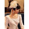 imageBABEYOND 1920s Flapper Feather Headband Roaring 20s Showgirl Great Gatsby HeadpieceWhite