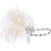imageBABEYOND 1920s Flapper Feather Headband Roaring 20s Showgirl Great Gatsby HeadpieceWhite