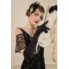 imageBABEYOND 1920s Flapper Gatsby Costume Accessories Set 20s Flapper Headband Pearl Necklace Gloves Holder