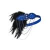 imageBABEYOND 1920s Flapper Headband 20s Great Gatsby Headpiece Black Feather Headband 1920s Flapper Gatsby Hair Accessories BlackBlue