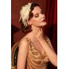 imageBABEYOND 1920s Flapper Headband Accessories Roaring 20s Feather Hair Band Vintage Gatsby Party Accessories SilverWhite