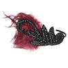 imageBABEYOND 1920s Flapper Headband Accessories Roaring 20s Feather Hair Band Vintage Gatsby Party Accessories SilverWine Red