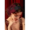 imageBABEYOND 1920s Flapper Headband Accessories Roaring 20s Feather Hair Band Vintage Gatsby Party Accessories SilverWine Red