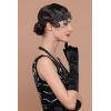 imageBABEYOND 1920s Flapper Headband Crystal Great Gatsby Headpiece Roaring 20s Flapper Gatsby Hair AccessoriesBlack