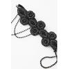 imageBABEYOND 1920s Flapper Headband Crystal Great Gatsby Headpiece Roaring 20s Flapper Gatsby Hair AccessoriesBlack