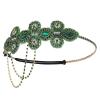 imageBABEYOND 1920s Flapper Headband Crystal Great Gatsby Headpiece Roaring 20s Flapper Gatsby Hair AccessoriesGreen