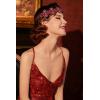 imageBABEYOND 1920s Flapper Headband Crystal Great Gatsby Headpiece Roaring 20s Flapper Gatsby Hair AccessoriesRed