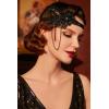 imageBABEYOND 1920s Flapper Headband Crystal Great Gatsby Headpiece Vintage 20s Flapper Gatsby AccessoriesBlack
