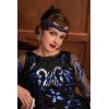 imageBABEYOND 1920s Flapper Headband Roaring 20s Gatsby Headpiece Black Feather Headband 1920s Flapper Hair Accessories GoldBlue