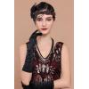 imageBABEYOND 1920s Flapper Headband Roaring 20s Gatsby Headpiece Black Feather Headband 1920s Flapper Hair Accessories GoldWine Red