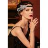 imageBABEYOND 1920s Flapper Headband Roaring 20s Great Gatsby Feather HeadpieceBlack