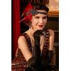 imageBABEYOND 1920s Flapper Headband Roaring 20s Great Gatsby Feather HeadpieceBlack and Red