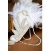 imageBABEYOND 1920s Flapper Headband Roaring 20s Great Gatsby Feather HeadpieceWhite