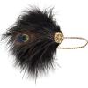 imageBABEYOND 1920s Flapper Headband Roaring 20s Headpiece Gatsby Ostrich Feather Headpiece with Crystal WomenAgold