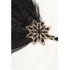 imageBABEYOND 1920s Flapper Headband Roaring 20s Headpiece Gatsby Ostrich Feather Headpiece with CrystalBlack Gold