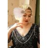 imageBABEYOND 1920s Flapper Headband Roaring 20s Headpiece Gatsby Ostrich Feather Headpiece with CrystalChampagne