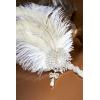 imageBABEYOND 1920s Flapper Headband Vintage Wedding Feather Headpiece 20s Great Gatsby Hair Accessories with PearlWhite