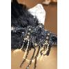 imageBABEYOND 1920s Flapper Headpiece 20s Gatsby Black Feather Headband Roaring 20s Hair Accessories with Crystal Beads Black GoldBlack Gold