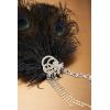 imageBABEYOND 1920s Flapper Headpiece Headband  Roaring 20s Great Gatsby Feather Headband 1920s Flapper Gatsby AccessoriesBlack