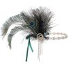 imageBABEYOND 1920s Flapper Headpiece Headband  Roaring 20s Great Gatsby Feather Headband 1920s Flapper Gatsby AccessoriesGreen