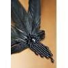 imageBABEYOND 1920s Flapper Headpiece Roaring 20s Feather Headband Roaring 20s Gatsby Hair AccessoriesBlack