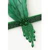 imageBABEYOND 1920s Flapper Headpiece Roaring 20s Feather Headband Roaring 20s Gatsby Hair AccessoriesDark Green