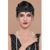 imageBABEYOND 1920s Flapper Headpiece Roaring 20s Headband Great Gatsby Headband for Women Vintage Hair AccessoryBlack