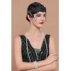 imageBABEYOND 1920s Flapper Headpiece Roaring 20s Headband Great Gatsby Headband for Women Vintage Hair AccessoryBlack