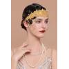 imageBABEYOND 1920s Flapper Headpiece Roaring 20s Headband Great Gatsby Headband for Women Vintage Hair AccessoryGold