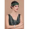 imageBABEYOND 1920s Flapper Headpiece Roaring 20s Headband Great Gatsby Headband for Women Vintage Hair AccessoryGreen