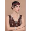 imageBABEYOND 1920s Flapper Headpiece Roaring 20s Headband Great Gatsby Headband for Women Vintage Hair AccessoryRed