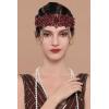 imageBABEYOND 1920s Flapper Headpiece Roaring 20s Headband Great Gatsby Headband for Women Vintage Hair AccessoryRed