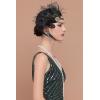 imageBABEYOND 1920s Flapper Peacock Feather Headband Roaring 20s Beaded Headpiece 1920s Great Gatsby Costume Hair AccessoriesBlue ampamp GreenBlack  Green