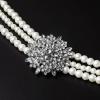 imageBABEYOND 1920s Gatsby Pearl Necklace Vintage Bridal Pearl Necklace Earrings Jewelry Set Multilayer Imitation Pearl Necklace with BroochStyle 3