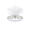 imageBABEYOND 1920s Headpiece Flapper Headband  Roaring 20s Crystal Showgirl Hair Band Great Gatsby Headband with FeatherWhite