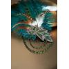 imageBABEYOND 1920s Headpiece Flapper Headband  Roaring 20s Sequined Showgirl Hair Band with FeatherDark Green