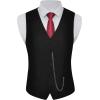 imageBABEYOND 1920s Mens Costume Gatsby Gangster Costume Accessories Set For Men Vintage Vest Bowtie Pocket Watch ArmbandsBlack