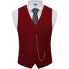 imageBABEYOND 1920s Mens Costume Gatsby Gangster Costume Accessories Set For Men Vintage Vest Bowtie Pocket Watch ArmbandsWine Red