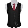 imageBABEYOND 1920s Mens Gatsby Gangster Vest Costume Accessories Set Fedora HatBlack